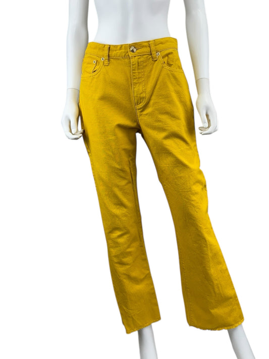 Tory Burch Yellow Flare Leg Jeans Size 28