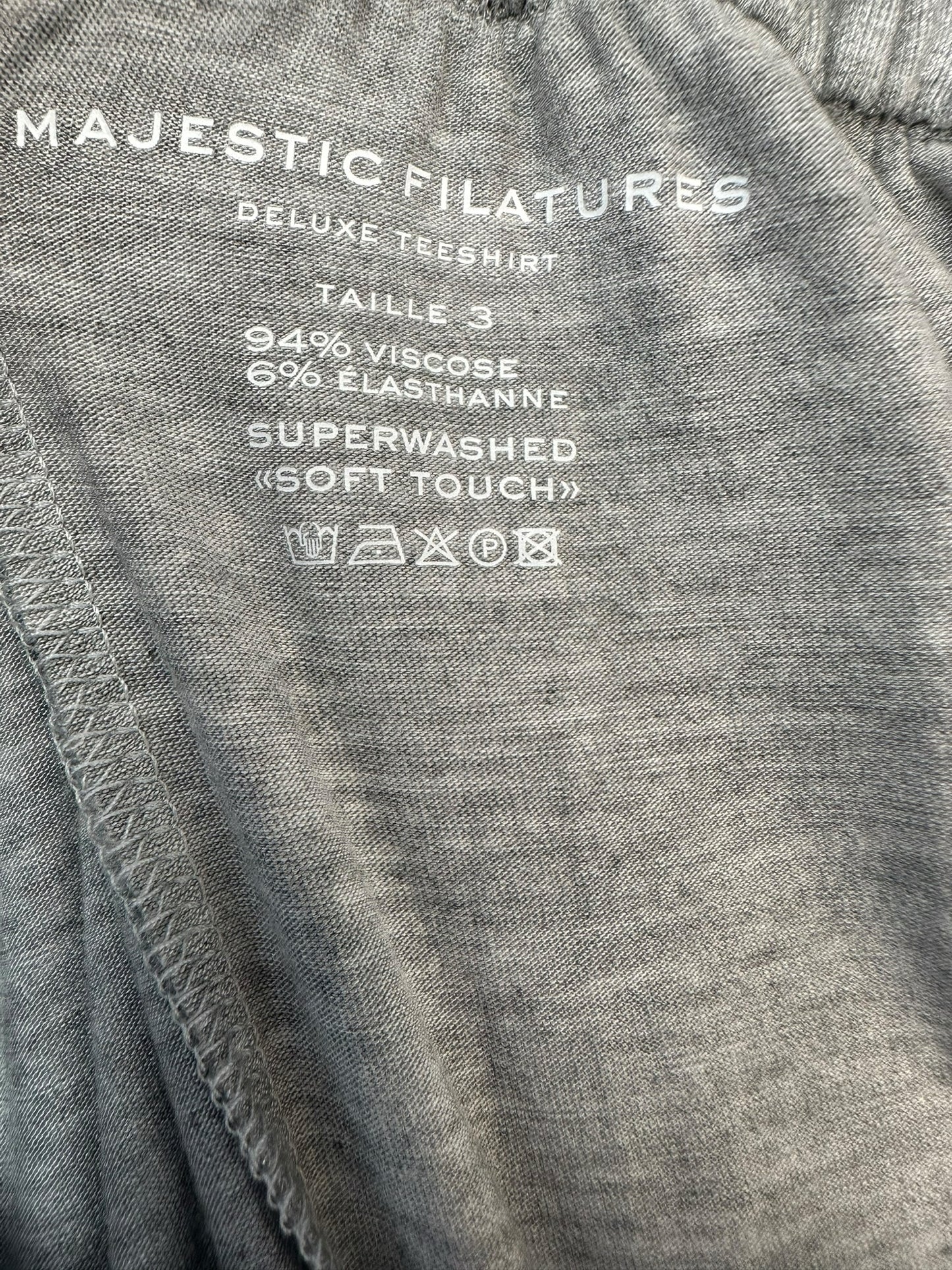 Majestic Filatures Silver Metallic Sweat Pants  Size 3