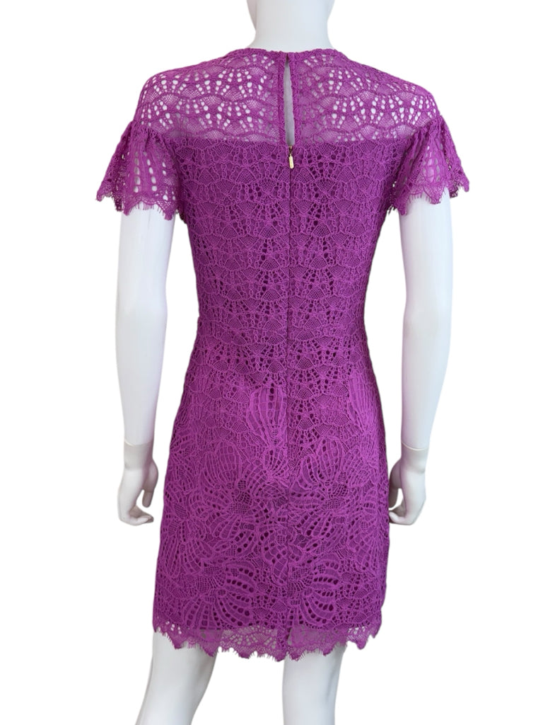 TRINA TURK Purple Mai Tai Lace Cocktail Dress Size 4