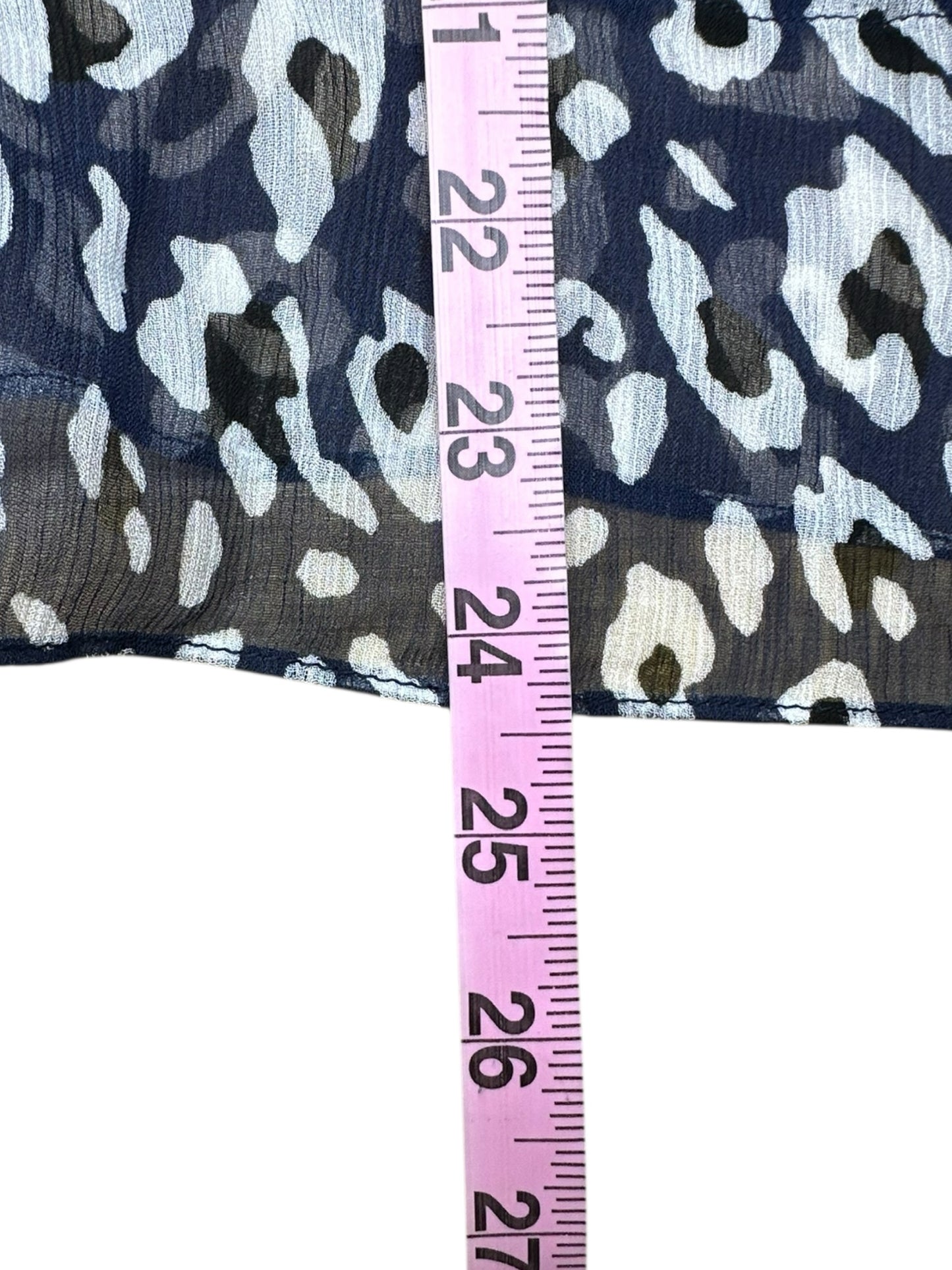 BCBGMAXAZRIA NWT Blue Leopard Print Blouse Size XXS