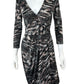 BCBGMAXAZRIA Gray Dusk KIMBER Wrap Dress Size S