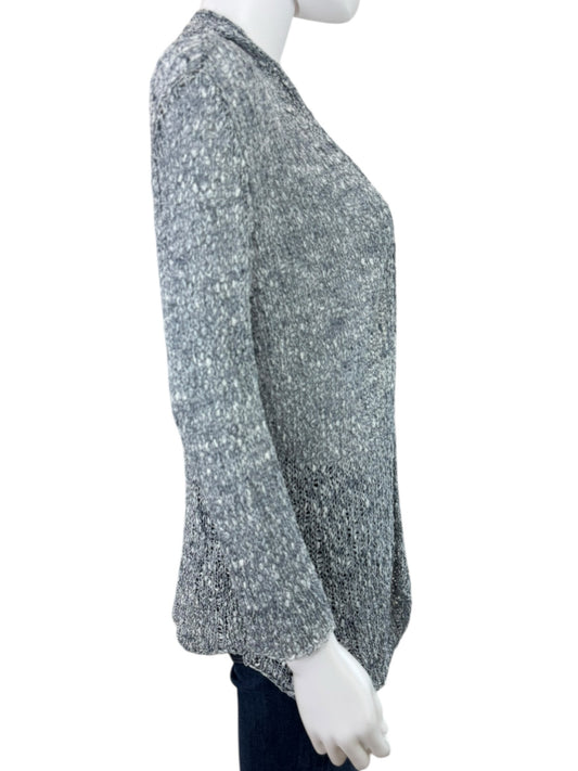 EILEEN FISHER Gray 100% Cotton Sweater Cardigan Size M