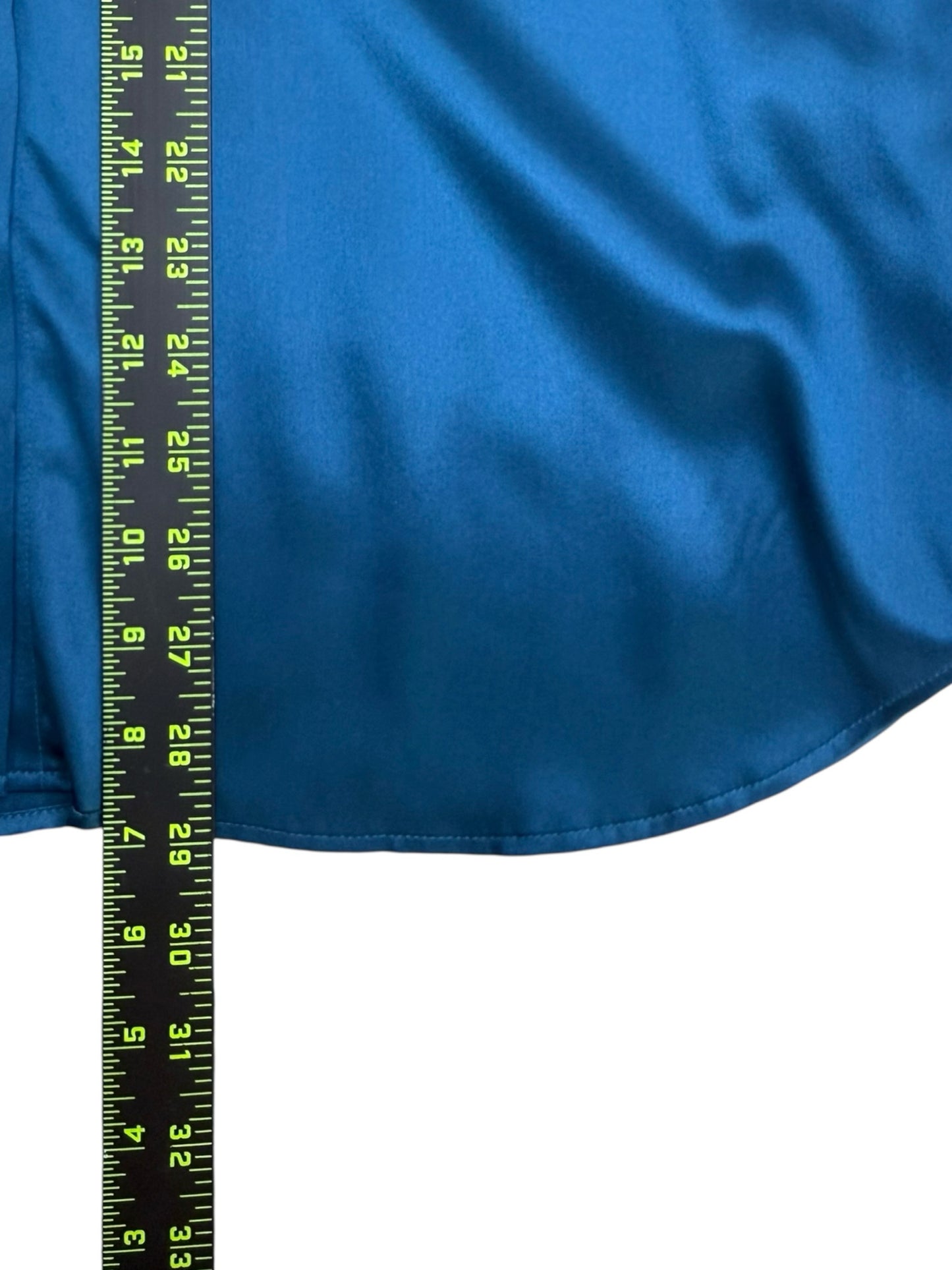 LAFAYETTE 148 NEW YORK Blue 100% Silk Button-Down Shirt Size L