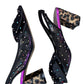 Betsy Johnson NWOT Black Rhinestone Dafney Pointed-Toe Slingback Pumps Size 7
