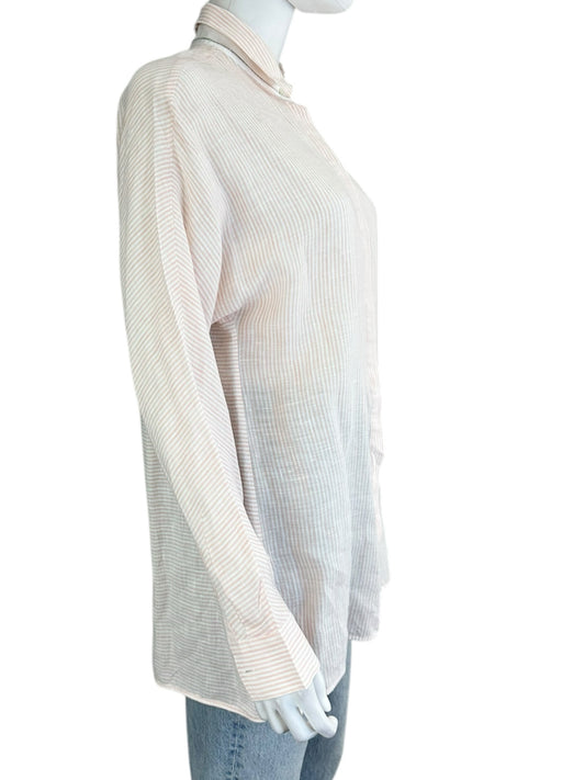 LAFAYETTE 148 NEW YORK Striped Button-Down Size S
