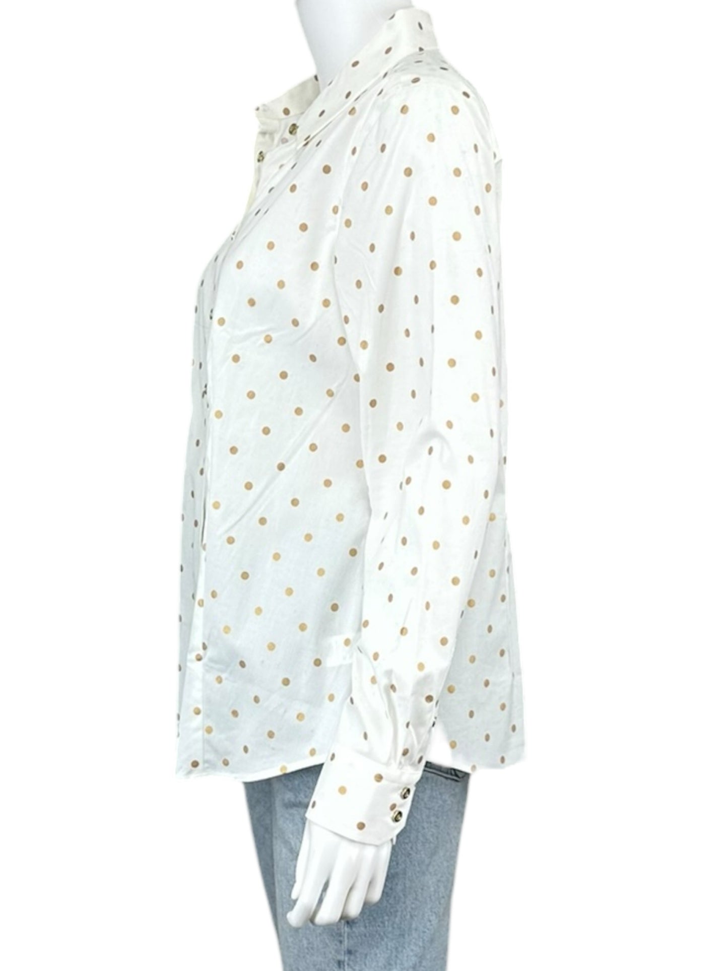 Talbots NWT Polka Dot No Iron Button-Down Shirt Size 8