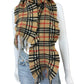 BURBERRY Tan Nova Check 100% Cashmere Scarf