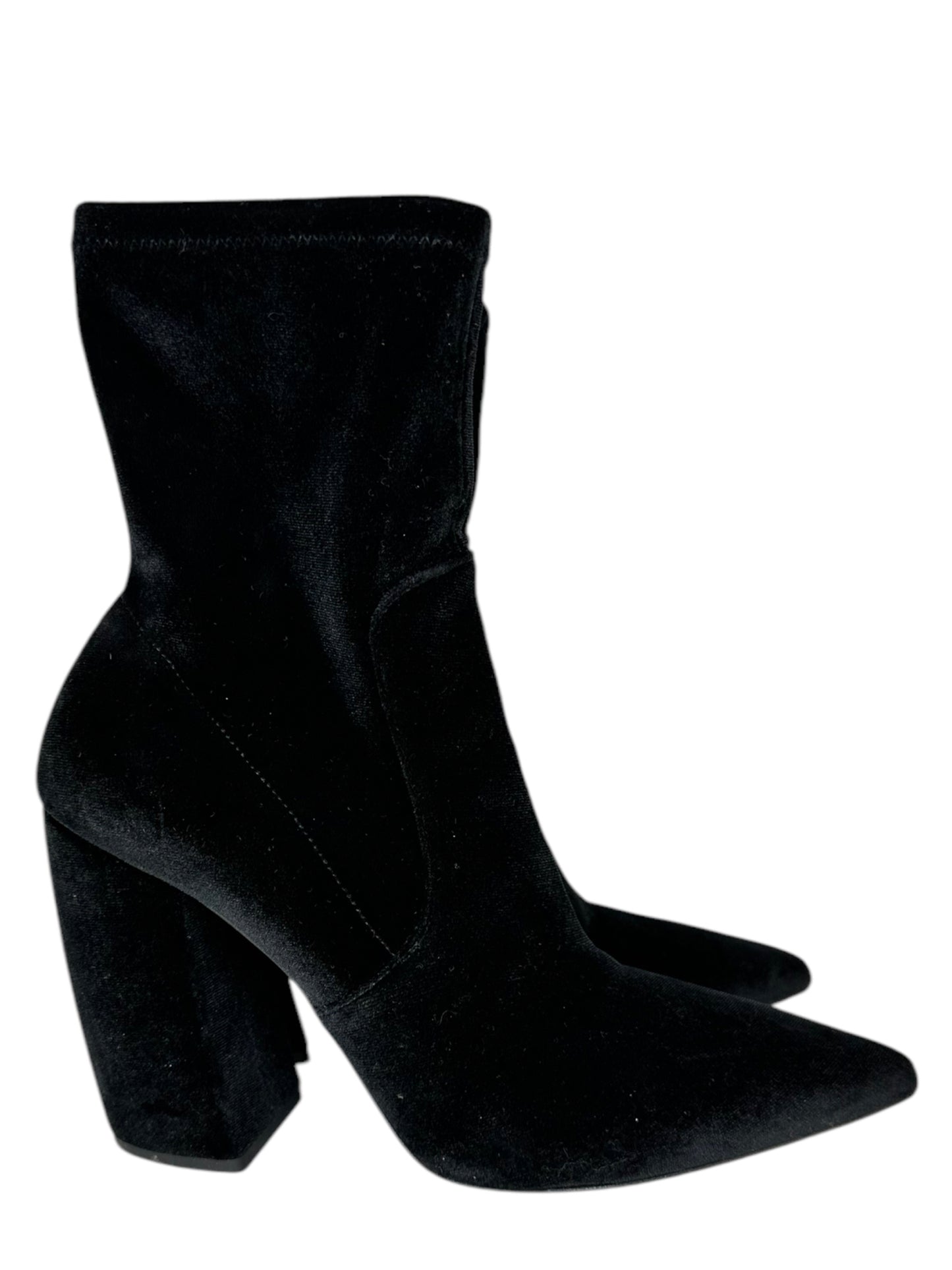 prada Black Velvet Bootie Size 37.5