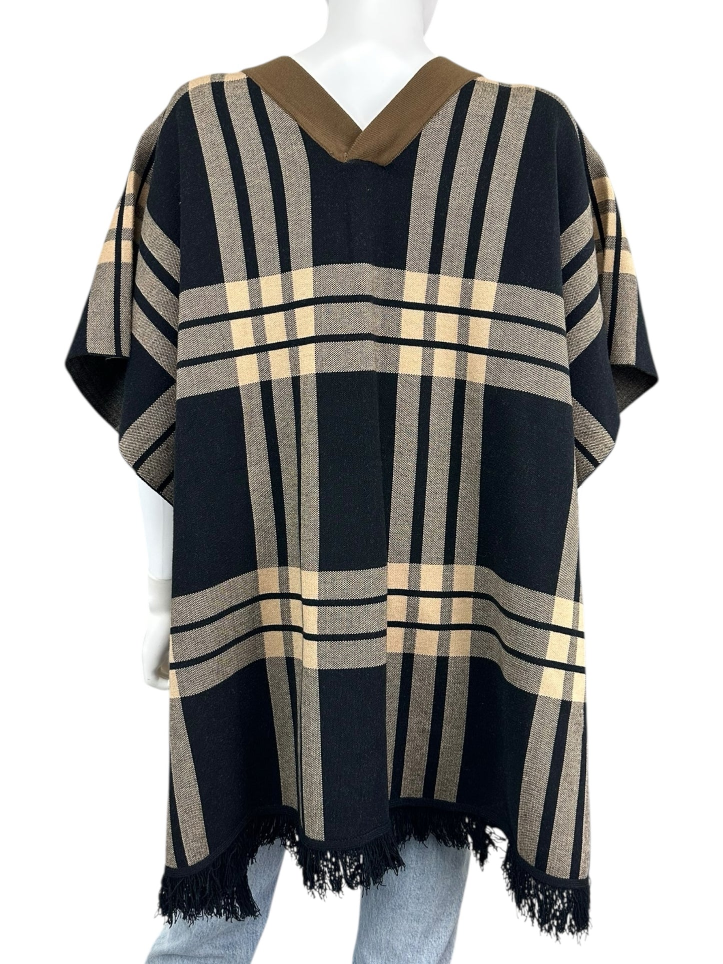 LYSSE' NWT Brown Plaid Poncho Size O/S