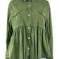 We the Free Green Peplum Jacket Size S