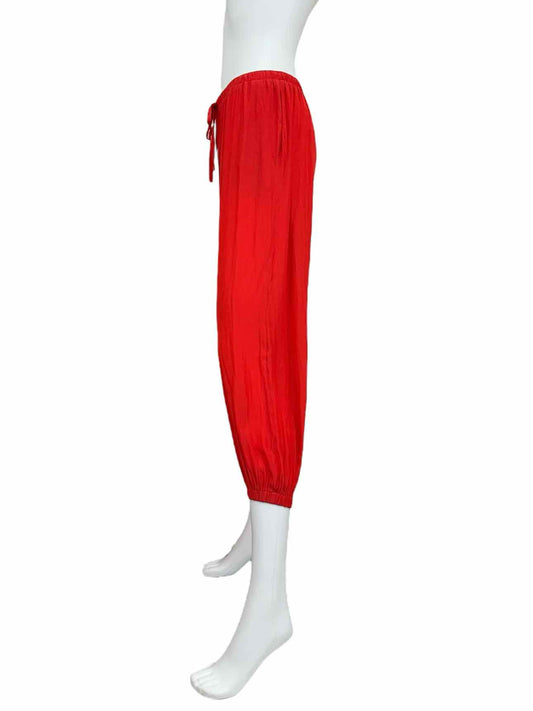 KOCH Red Satin Jogger Pants Size XS