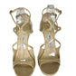 JIMMY CHOO Nude Patent Leather Azia 110MM Gladiator Sandals Size 40