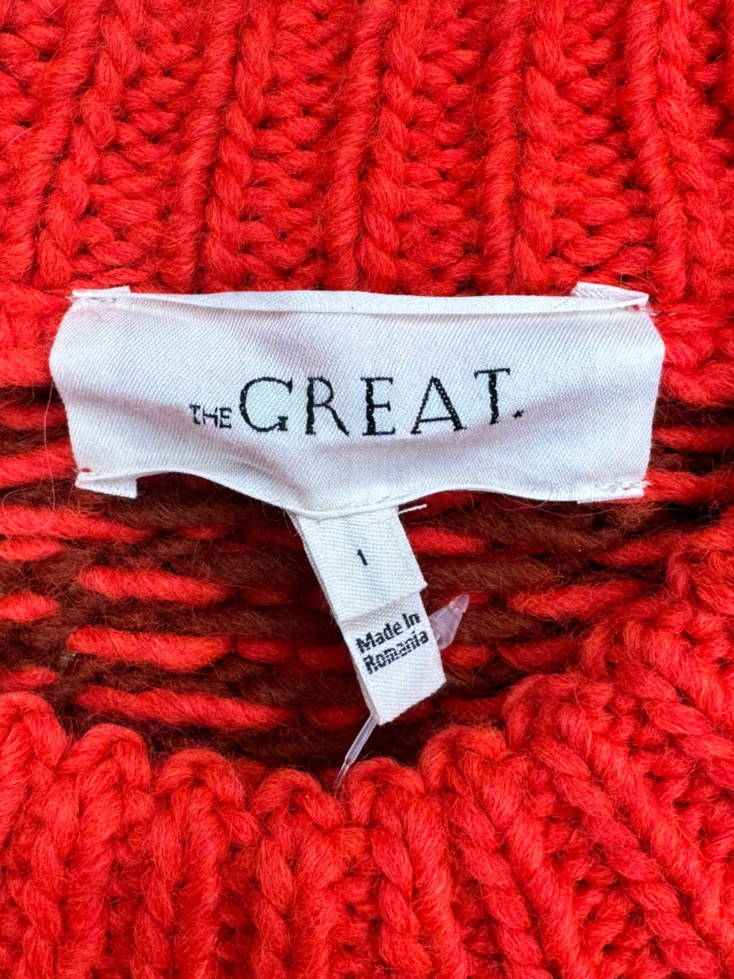 the great. Red Folk Wool Knit Sweater Size 1