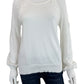 Lilly Pulitzer White 100% Cotton Open Stitch Sweater Size L
