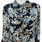 Reiss Blue Paisley Print Button-Down Shirt Size 8