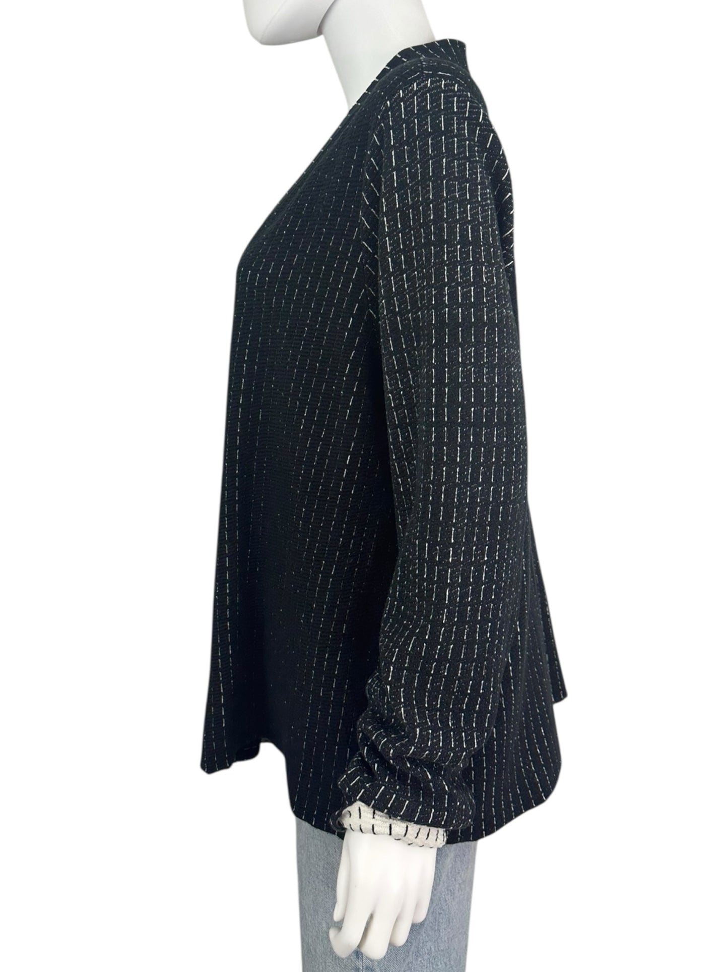 EILEEN FISHER Black Silk Blend Jacket Size 1X