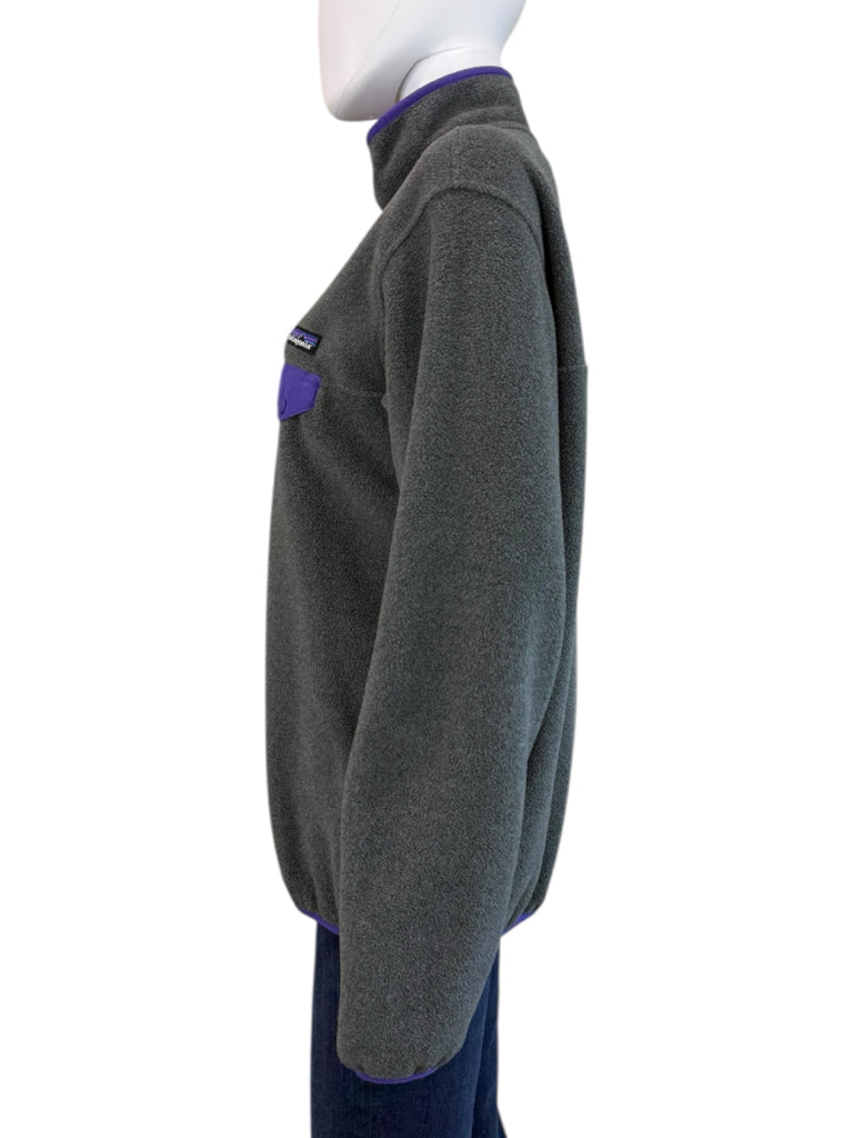 patagonia Gray Lightweight Synchilla Snap-T Pullover Fleece Jacket Size L