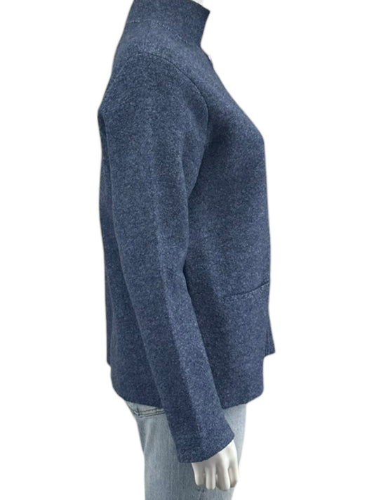EILEEN FISHER Blue 100% Wool Jacket Size S