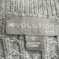 Evolution By Cyrus NWT Aneesa Gray Cable Knit Sweater Size S