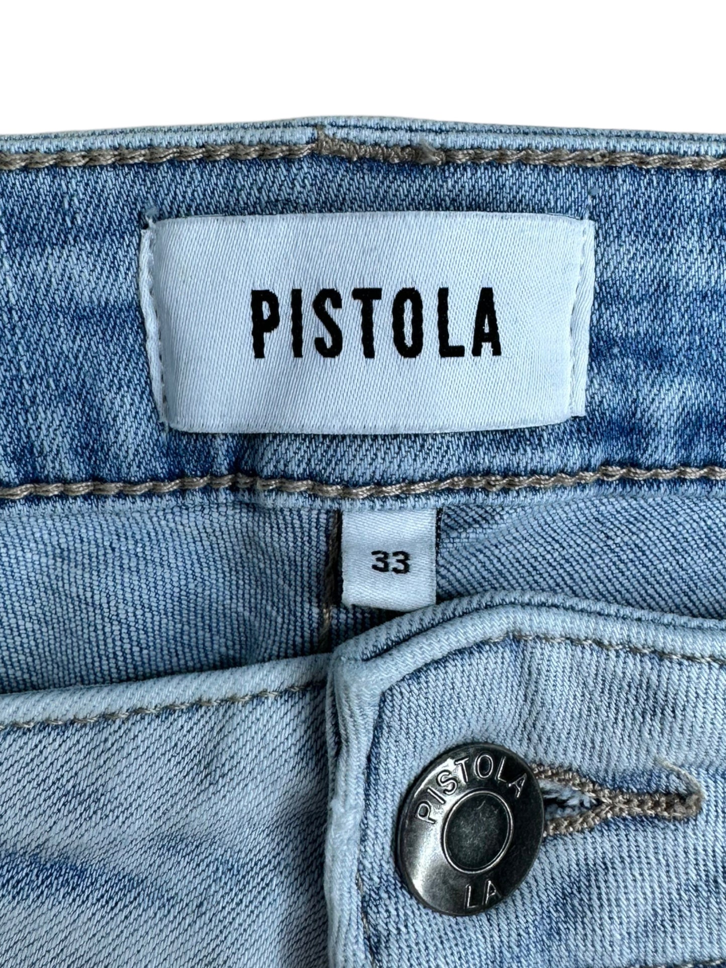 PISTOLA Light Wash Distressed Skinny Jean Size 33