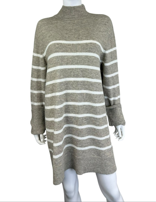 Z SUPPLY NWT Beige Striped Sweater Dress Size S