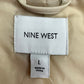 NINE WEST Cream Vegan Leather Jacket Size L