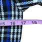 BANANA REPUBLIC Blue Plaid Long and Lean Blazer Size 4