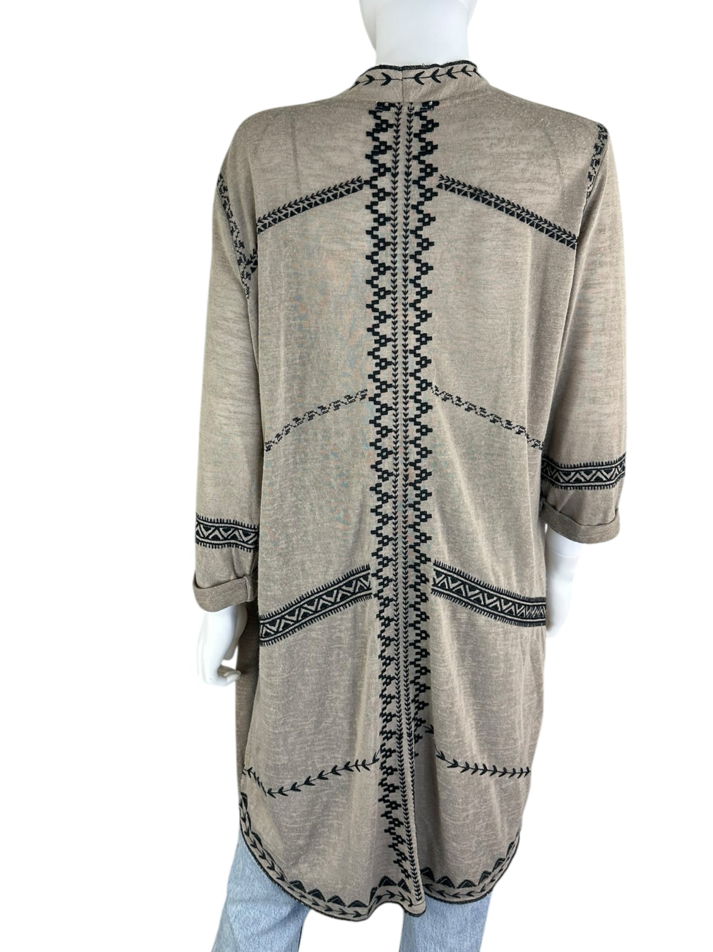 JOHN MARK Light Brown Duster Size L