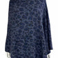 WHITE + WARREN 100% Cashmere Blue Leopard Shawl Size O/S