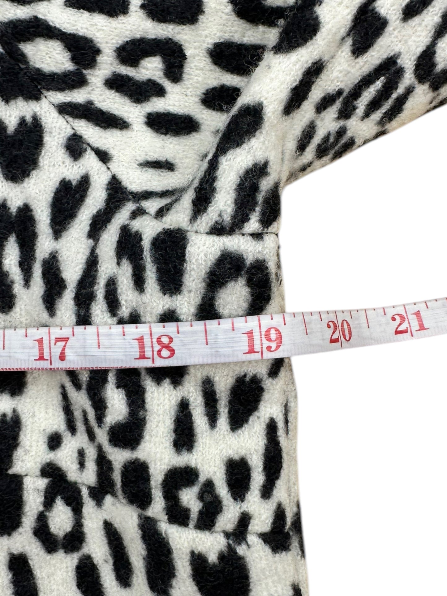 Chicos 100% Wool Cheetah Print Jacket Size M