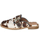Donald Pliner 'SABEL' White/Brown Cow Print Mules Size 8.5