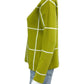TAHARI Chartreuse Check Mock Neck Sweater Size M