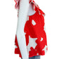 Crosby by Mollie Bunch White and Red Floral Blouse Size M
