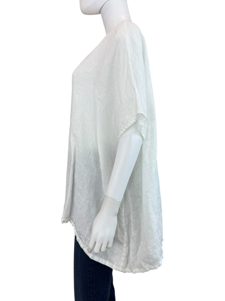 bryn walker White 100% Linen Tunic Size XL