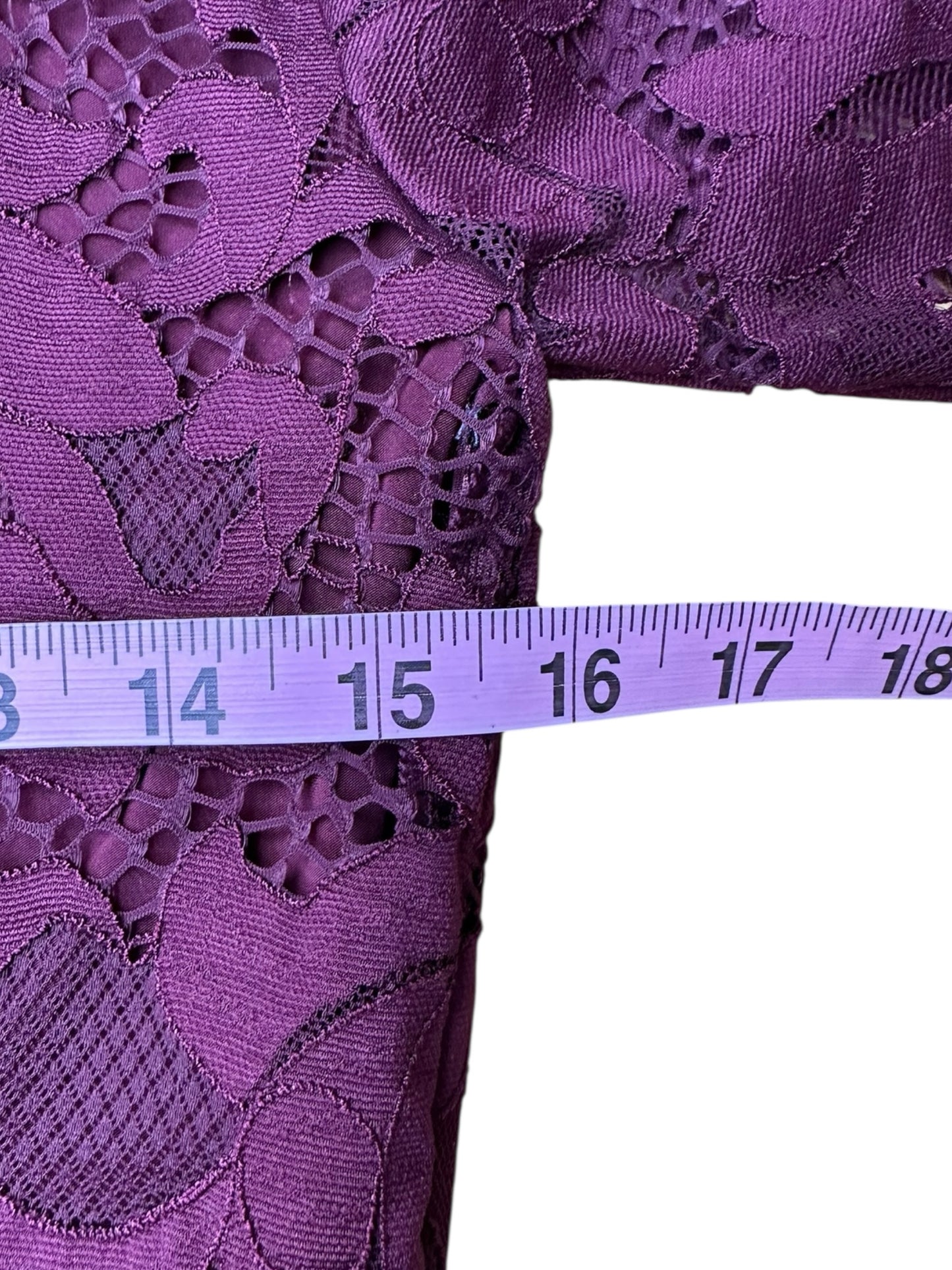 Josie Natori Purple Floral Lace Cocktail Dress Size 8