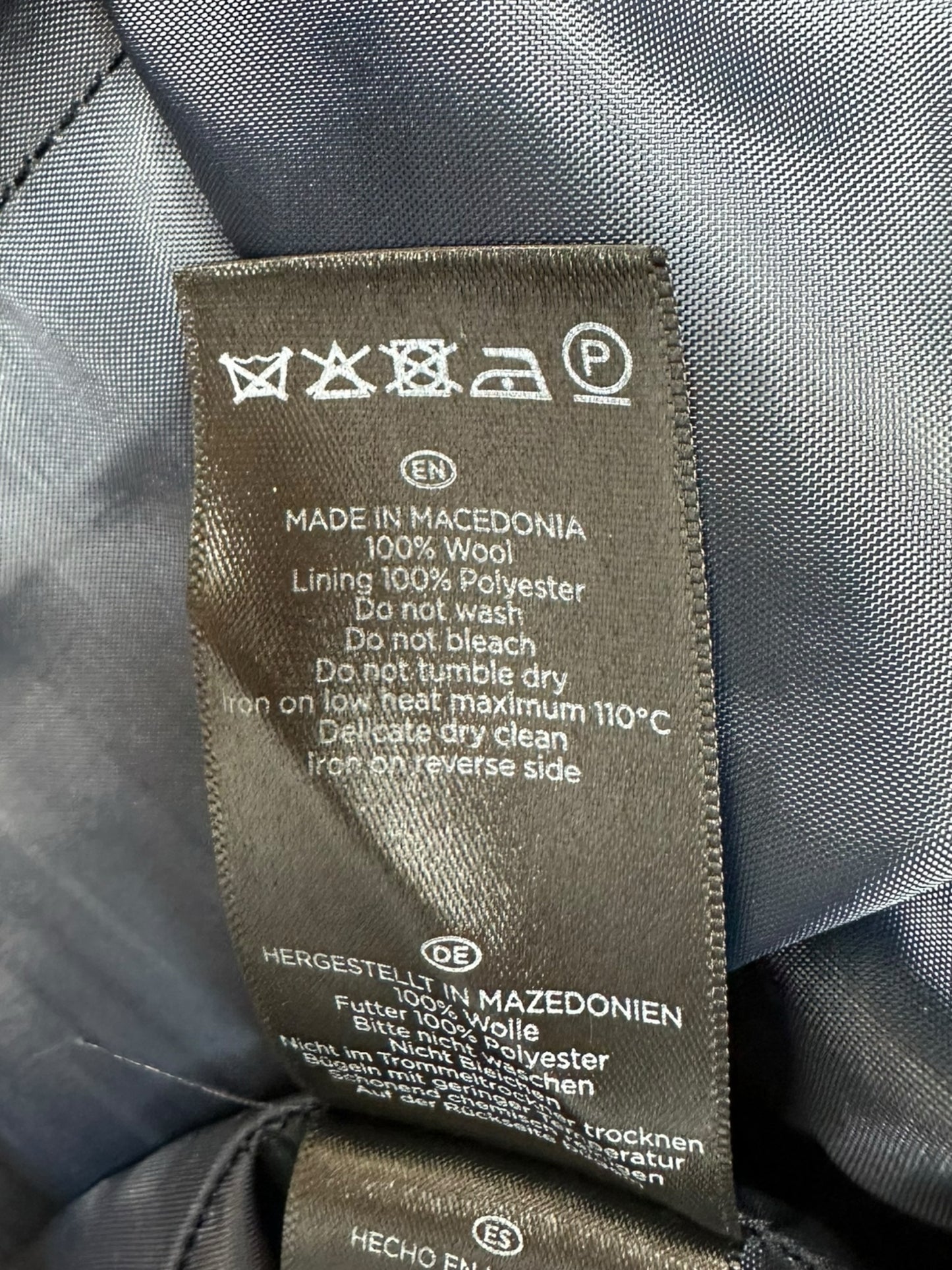 HOBBS LONDON Navy & Green Wool Dress Size 12