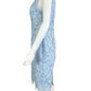 Katherine Kelly Blue Floral Eyelet Dress Size 8