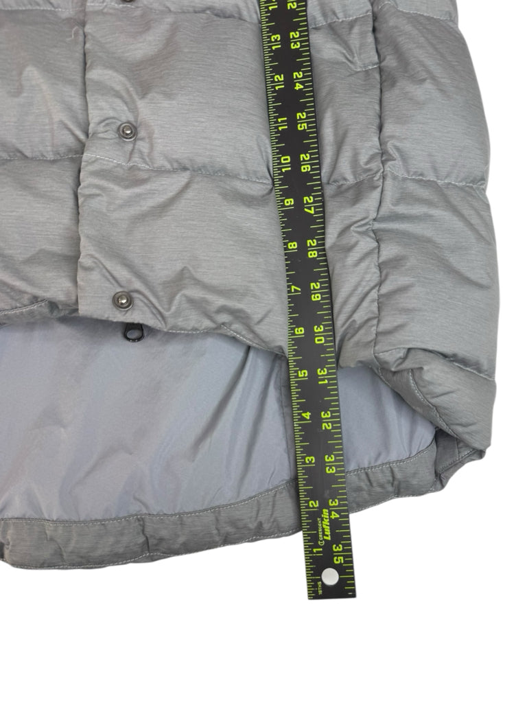 THE NORTH FACE Gray Quilted Dealio Faux Fur Trim Hooded Parka Jacket Size S