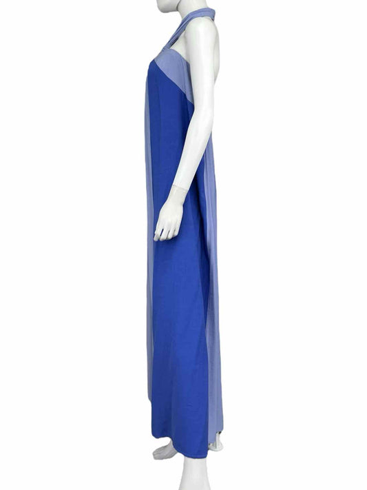NINE WEST NWT Blue Maxi Halter Dress Size S