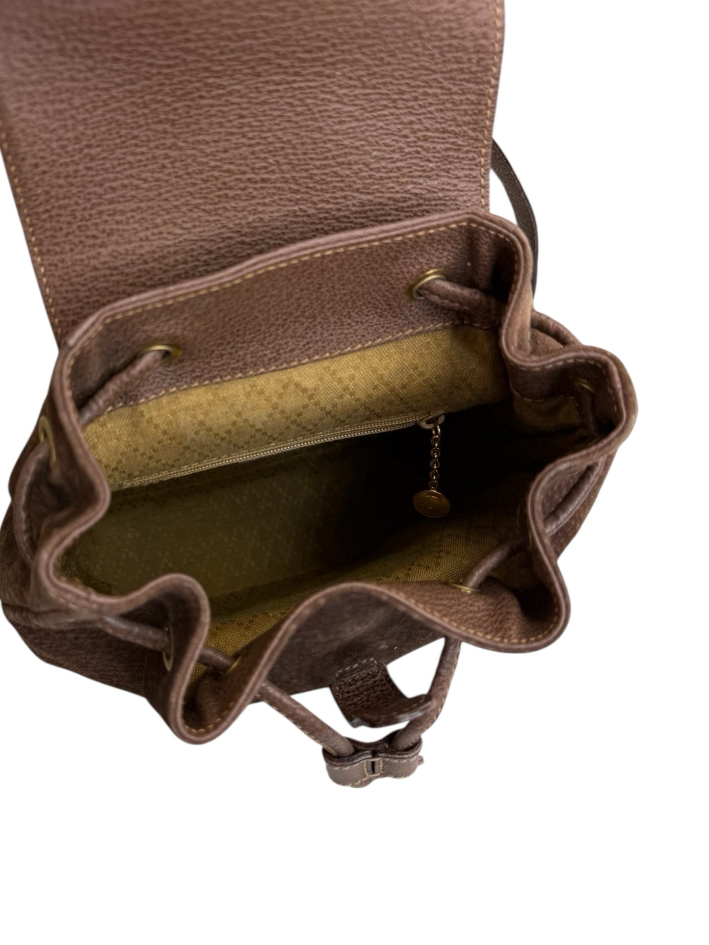 Gucci Vintage Brown Suede Backpack Designer Handbag