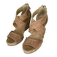 CORDANI Brown Suede Shimmer RAVI Platform Sandal Size 39