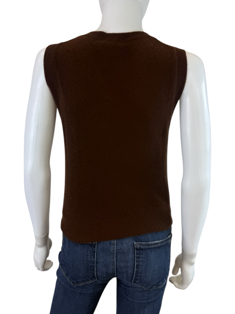 DOEN NWT Brown Cashmere Damia Sweater Vest Size XS