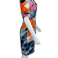 BCBGMAXAZRIA Multi-colored Silk Print Dress Size 6