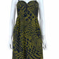 maple Size Green Silk Print Dress Size 0