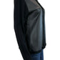 Sioni NWT Black Knit Faux Leather Jacket Size M