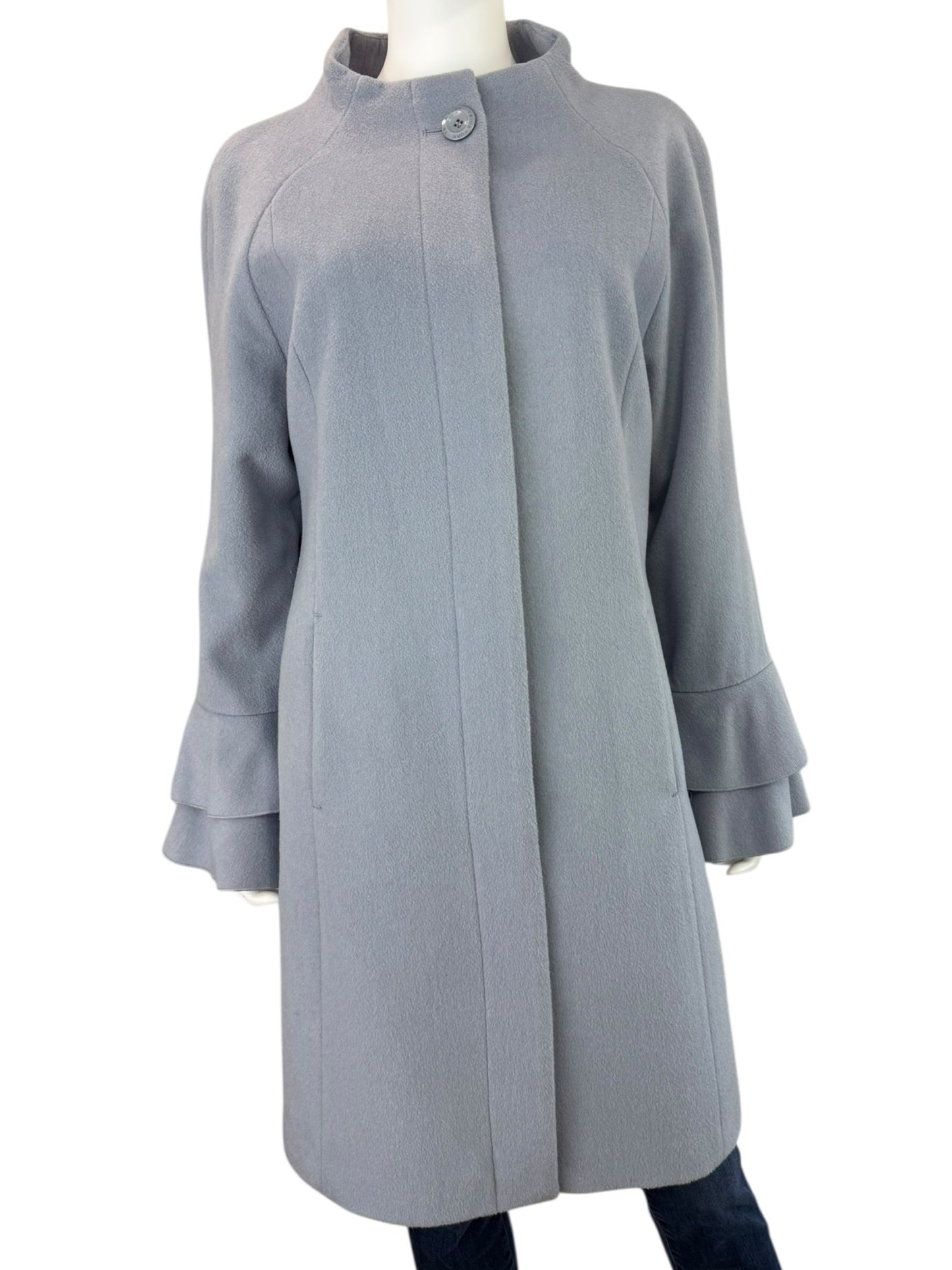 Trina TRINA TURK Gray Wool Coat Size 14