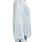 Sandro White Ruffle Neck Blouse Size 3