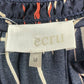 ecru Navy 100% Silk Print Blouse Size M