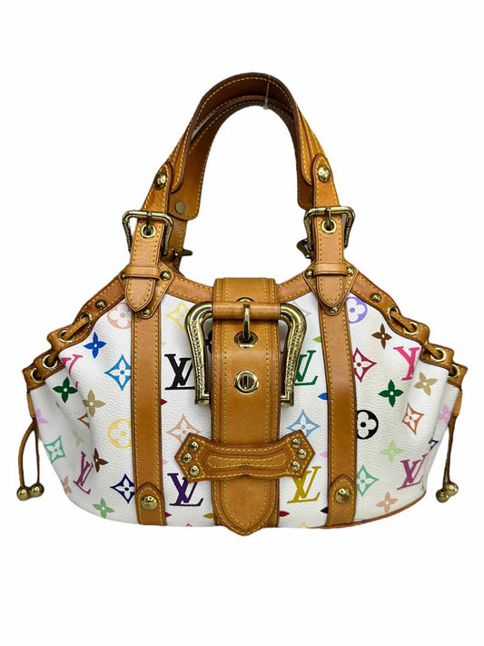 Louis Vuitton White Monogram Multicolore Theda GM Handbag