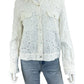 Johnny Was JADE White Linen Eyelet Top Size S